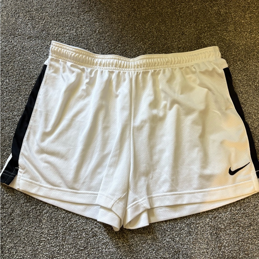 Nike White Black Athletic Shorts